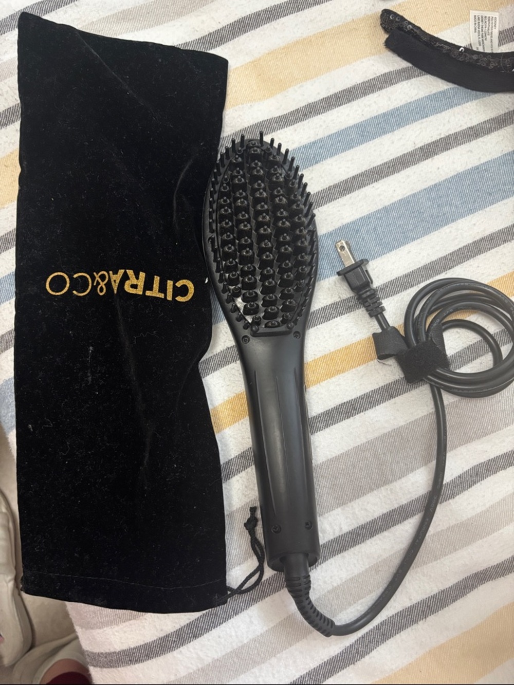 CITRA&CO Heated Straightening Brush - Black